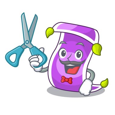 Kuaför karikatür oryantal sihirli halı üzerinde gösteri vektör çizim