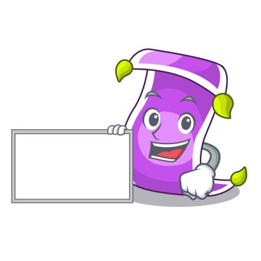 Yönetim Kurulu karikatür oryantal sihirli halı ile üzerinde gösteri vektör çizim