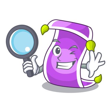 Halı mavi gökyüzü vektör çizim karşı uçan Dedektif çizgi film