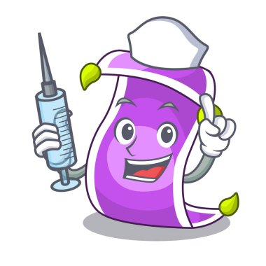 Hemşire çizgi film, uçuş halı mavi gökyüzü vektör çizim karşı