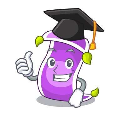 Mezuniyet çizgi film, uçuş halı mavi gökyüzü vektör çizim karşı