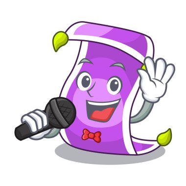 Şarkı karikatür masal hikaye ve sihirli halı vektör çizim