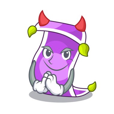 Şeytan karikatür masal hikaye ve sihirli halı illüstrasyon vektör