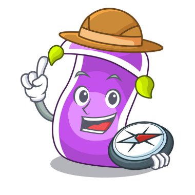 Explorer karikatür masal hikaye ve sihirli halı vektör çizim