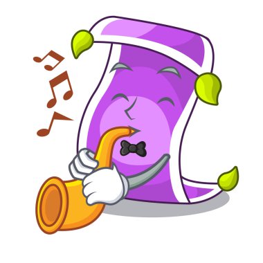 Sihirli halı vektör çizim ve trompet karikatür masal hikaye