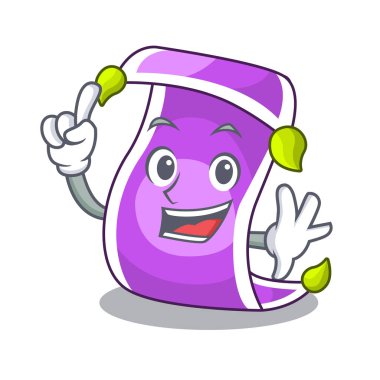 Bir afiş karikatür ile parmak sihirli halı