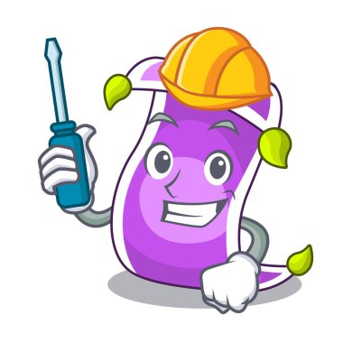 Bir afiş karikatür ile otomotiv sihirli halı