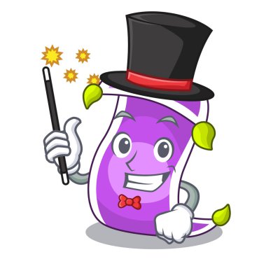 Sihirbaz bir afiş karikatür ile sihirli halı