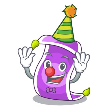 Palyaço sihirli halı bir afiş karikatür vektör çizim ile