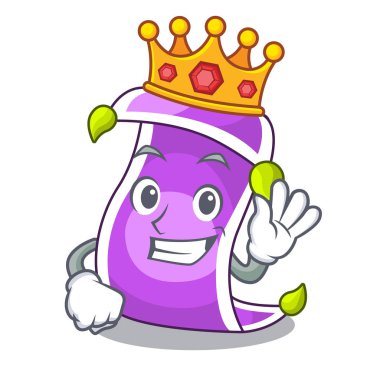 Bir afiş karikatür vektör çizim ile Kral sihirli halı