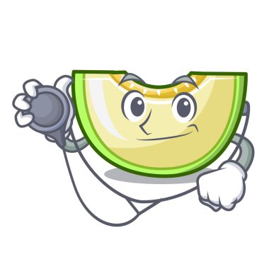 Doktor dilim karikatür izole kavun