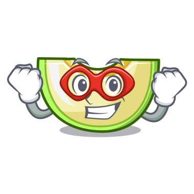 Süper kahraman taze kavun dilimi frezeer çizgi film