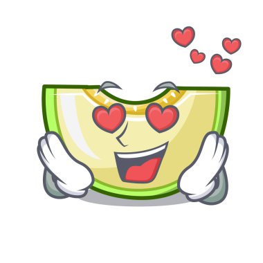 Tatlı aşk karikatür tatlı kavun dilimi