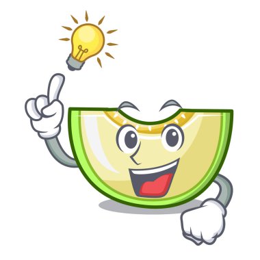 Bir fikir karikatür dilimlenmiş taze kavun Yeşil tatlı var