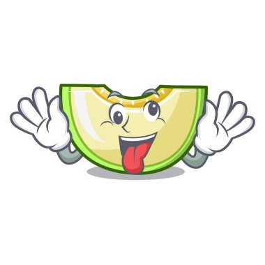 Taze kavun Yeşil tatlı dilimlenmiş deli çizgi film