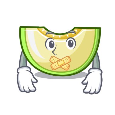 Taze kavun Yeşil tatlı dilimlenmiş sessiz çizgi film