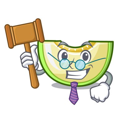 Yargıç karikatür taze kavun Yeşil tatlı dilimlenmiş