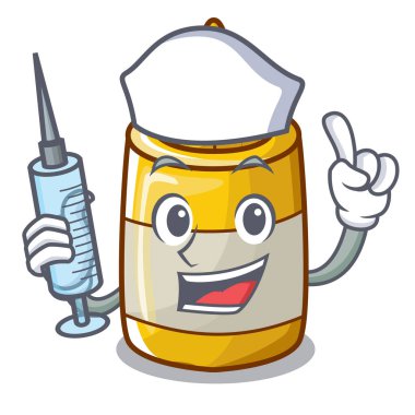 Hemşire karakter şişe stil hardal sosu nefis