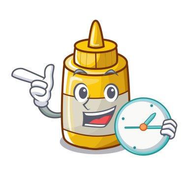 Saat karakter şişe stil hardal ile lezzetli sos