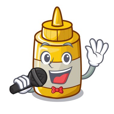 Sarı hardal plastik şişe karikatür şarkı