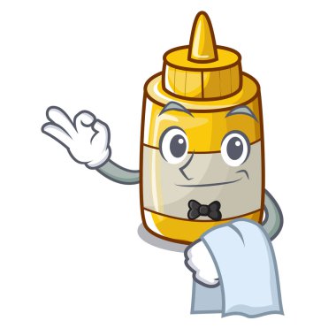 Garson sarı hardal plastik şişe karikatür