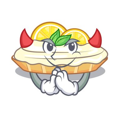 Şeytan çizgi film parçası lezzetli limon beze pasta