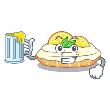 Suyu karikatür parçasıyla lezzetli limon beze pasta