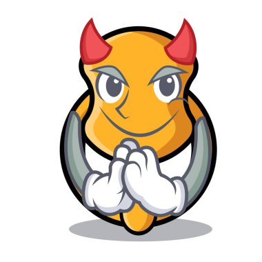 Şeytan şık moda kapı tokmağı maskot çizgi film