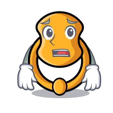 Korkarım şık moda kapı tokmağı maskot karikatür vektör çizim