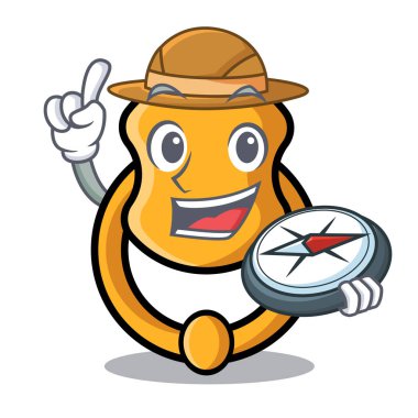 Explorer şık moda kapı tokmağı maskot çizgi film
