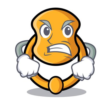 Kızgın şık moda kapı tokmağı maskot çizgi film