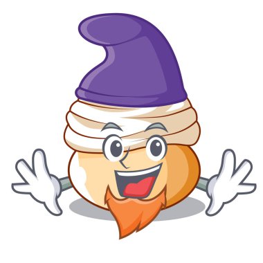 Elf çizgi film semla topuz ile badem yapıştırın