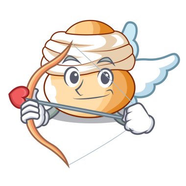 Aşk tanrısı çizgi film semla topuz ile badem yapıştırın