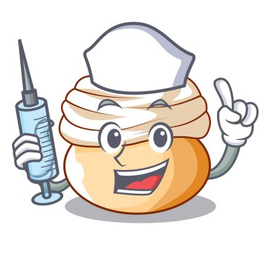 Hemşire semla tatlı krem Paskalya çöreği karakter