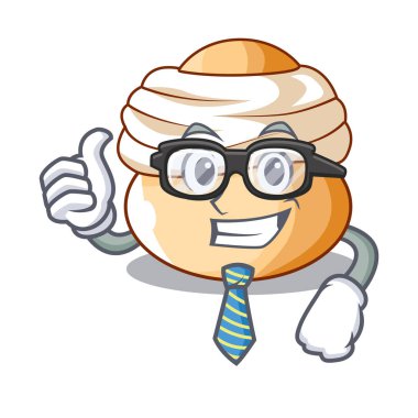 İşadamı semla tatlı krem Paskalya çöreği karakter