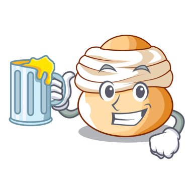 Suyu semla İsveç Kremalı çörek ile çizgi film