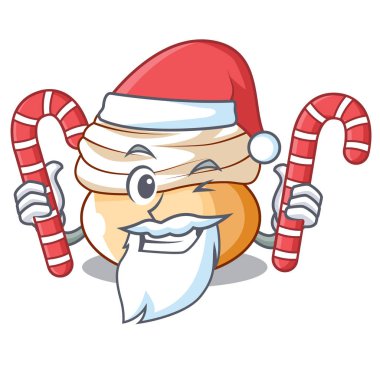 Santa şeker mevsimlik İsveçli tatlı semla buns karikatür ile