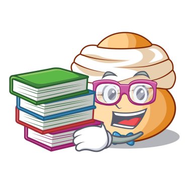 Öğrenci kitap mevsimlik İsveçli tatlı semla buns karikatür ile