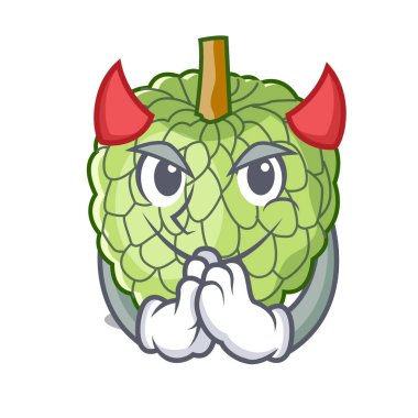 Şeytan taze krema elma tatlı meyve çizgi film