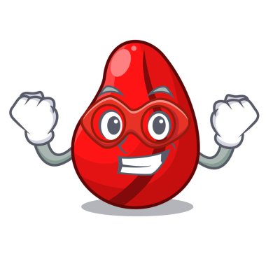 Bütün kurutulmuş kola cevizi süper kahraman karakteri