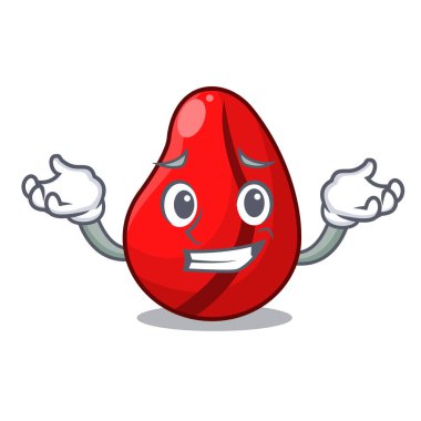 Bütün kurutulmuş kola cevizi sırıtan karakteri