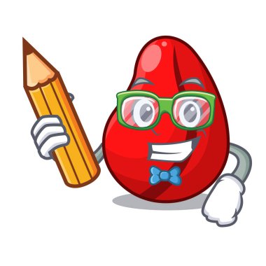 Bütün kurutulmuş kola cevizi öğrenci karakteri