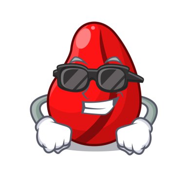 Super cool character on whole dried cola nuts clipart