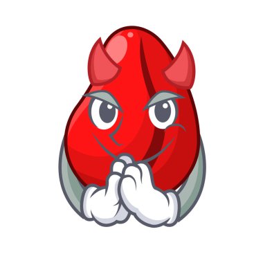 Şeytan kola fındık meyve izole karikatür