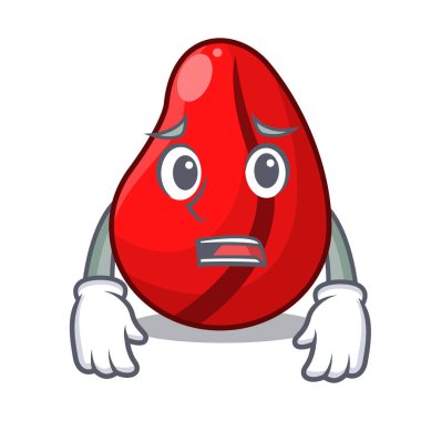 Korkarım kola fındık meyve izole karikatür