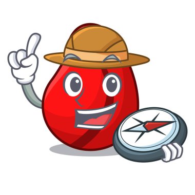 Karikatür izole explorer kola fındık meyve