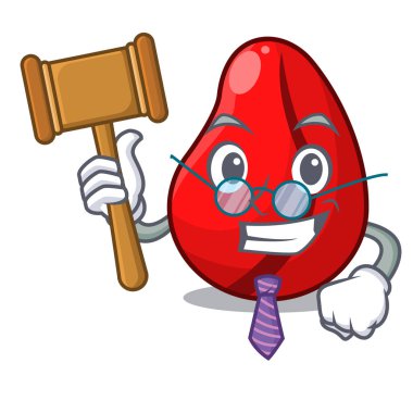 Yargıç maskot kola cevizi için madde yemek