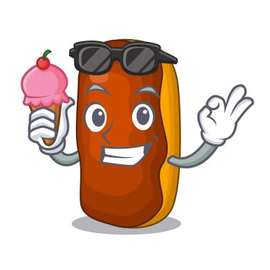 Dondurma karikatür pasta kek tadı ile krem çikolata