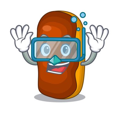 Dalış karikatür pasta kek tadı krem çikolata