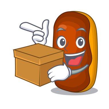 Kutusu karikatür pasta kek tadı ile krem çikolata